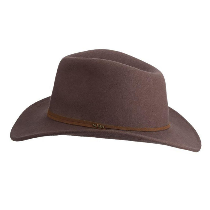 Crushable Water Repellent Wool Felt Cowboy Hat with Earlaps - Scala Hats Safari Hat Scala Hats DF55EL-KAKI2 Khaki Medium (57 cm)