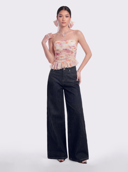 Lilah Ruched Floral Top