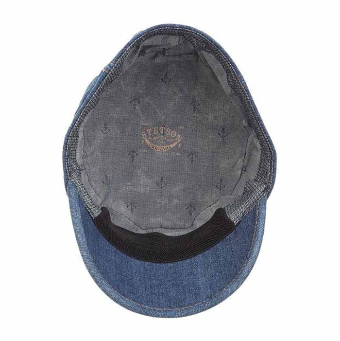 Dark Denim Cadet Cap with Print Lining - Stetson® Hats Cap Stetson Hats