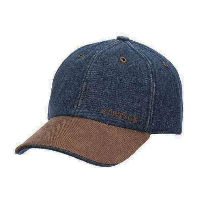 Denim Baseball Cap with Corduroy Peak - Stetson® Hats Cap Stetson Hats