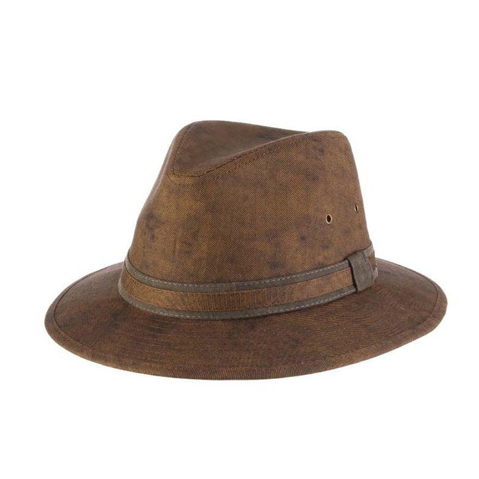 Distressed Twill Safari Hat - Dorfman Pacific Hats Safari Hat Dorfman Hat Co. MW300 Brown X-Large