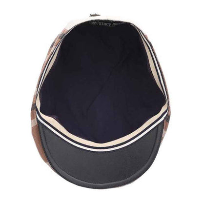 Dudley Cotton Ivy Cap with Plaid Sides - Stacy Adams Hats Flat Cap Stacy Adams Hats