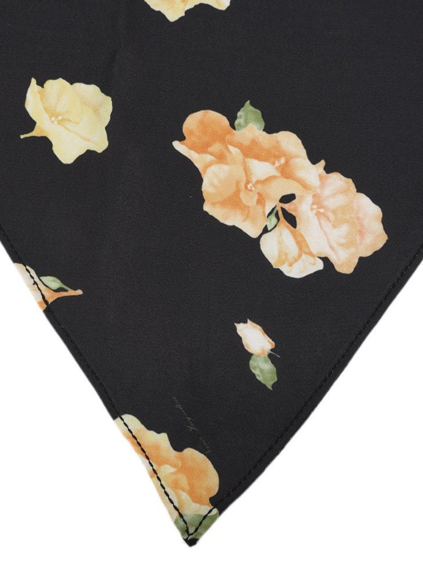 Mara Floral Black Hair Scarf