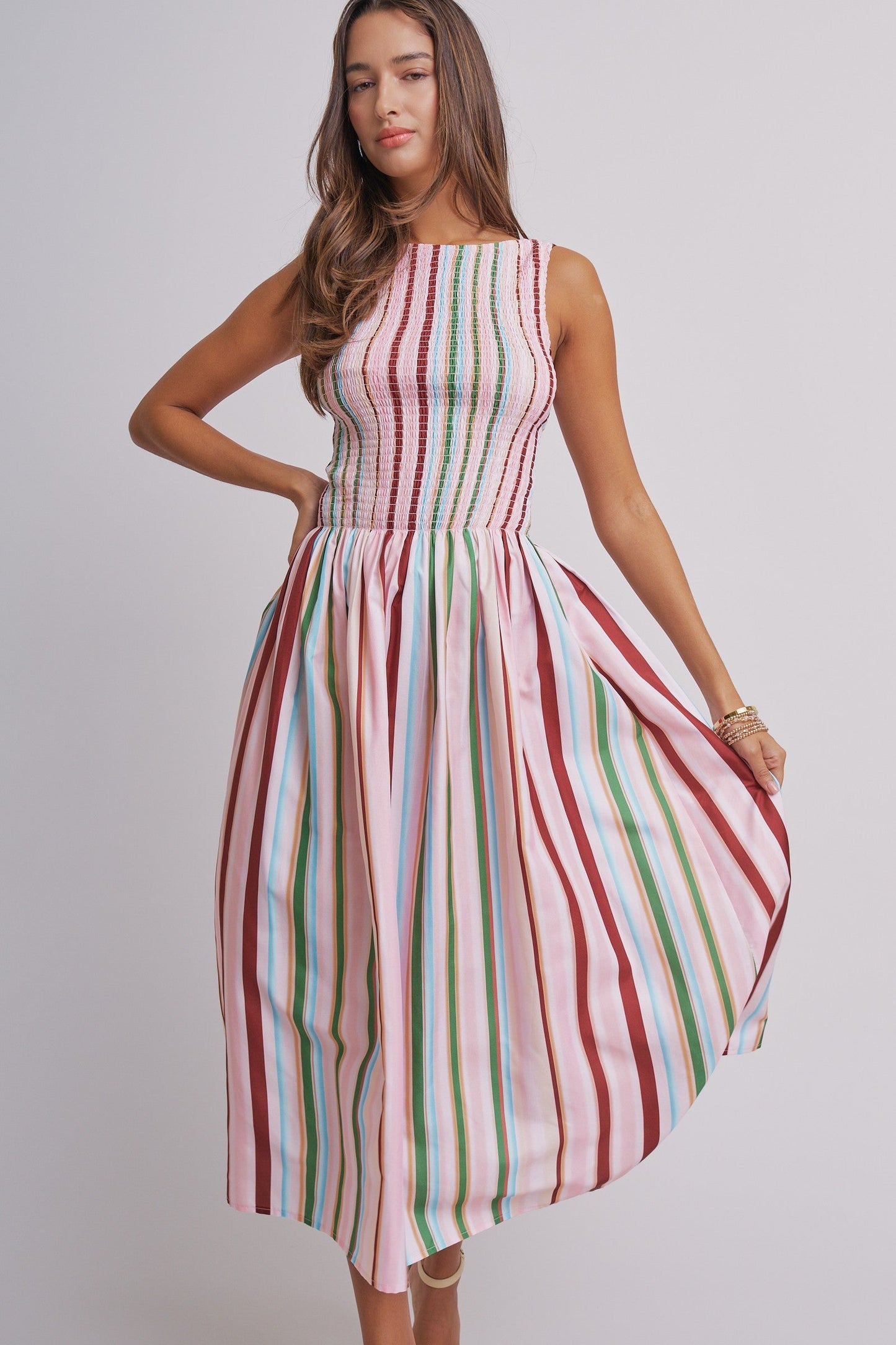 Blossom Smocked Midi Dress