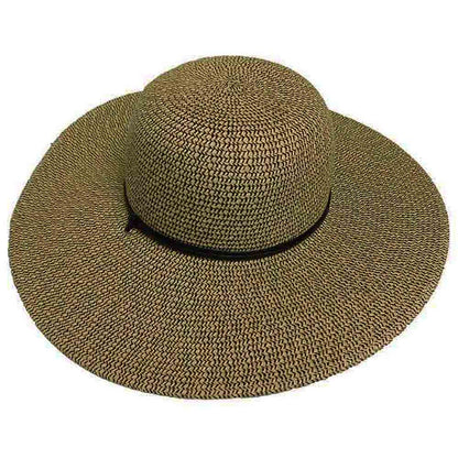 Extra Wide Brim Sun Hat with Chin Strap - Milani Hats Wide Brim Sun Hat Milani Hats BB004 Coffee Medium (57 cm)