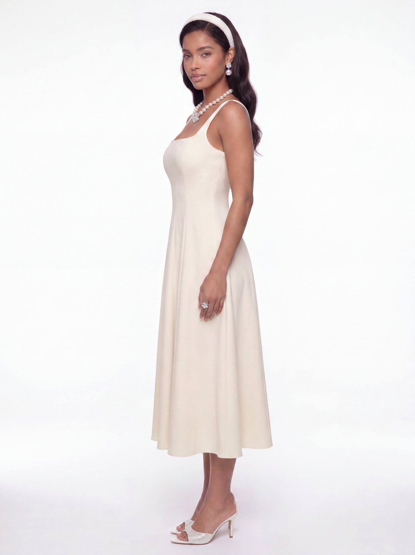 Delilah Cut Out Champagne Dress
