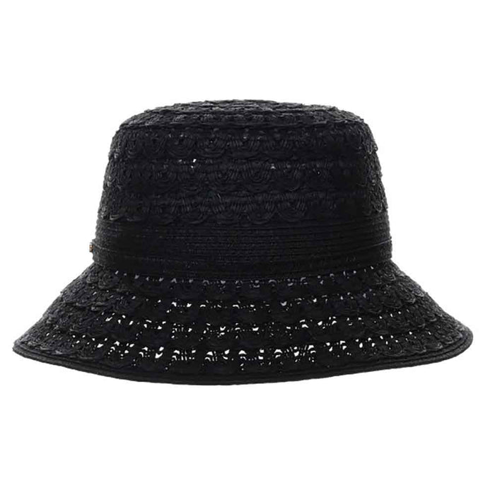 Fancy Braid Straw Summer Cloche - Cappelli Straworld Hats Cloche Cappelli Straworld