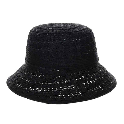 Fancy Braid Straw Summer Cloche - Cappelli Straworld Hats Cloche Cappelli Straworld