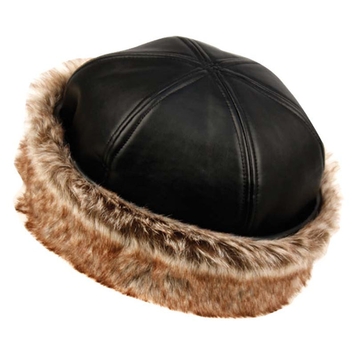 Faux Leather and Fur Pillbox Hat - Angela & William Pillbox Hat Epoch Hats