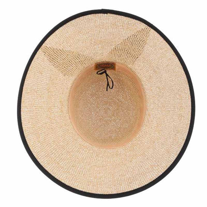Fine Crocheted Wide Brim Sun Hat with Bound Brim - Scala Collection Wide Brim Sun Hat Scala Hats