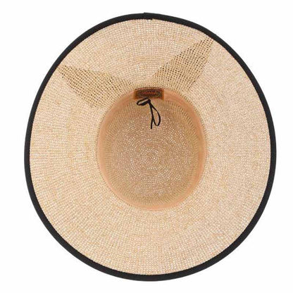 Fine Crocheted Wide Brim Sun Hat with Bound Brim - Scala Collection Wide Brim Sun Hat Scala Hats