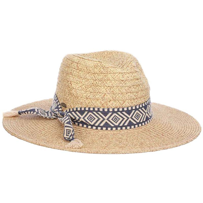 Florentino Safari Hat with Tribal Band - Scala Hats Safari Hat Scala Hats LP323 Natural tweed Medium (57 cm)