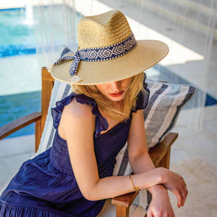 Florentino Safari Hat with Tribal Band - Scala Hats Safari Hat Scala Hats