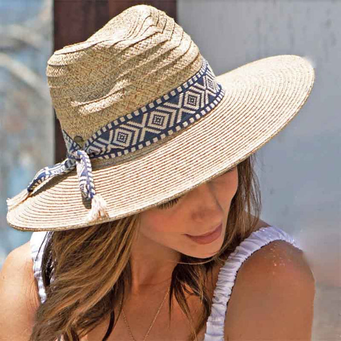 Florentino Safari Hat with Tribal Band - Scala Hats Safari Hat Scala Hats