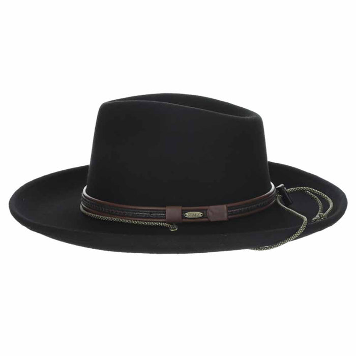Four Seasons Wool Felt Safari Hat with Chin Cord - Scala Hats Safari Hat Scala Hats