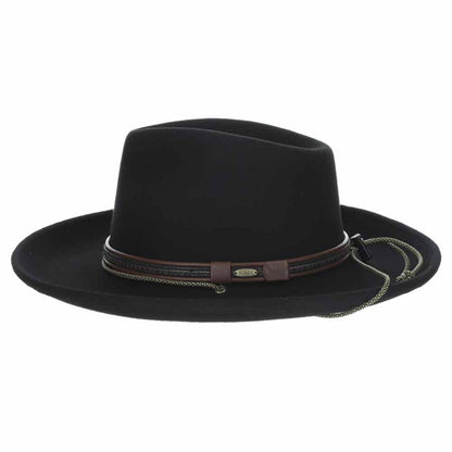 Four Seasons Wool Felt Safari Hat with Chin Cord - Scala Hats Safari Hat Scala Hats