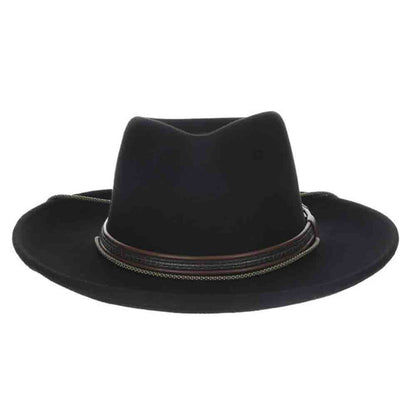 Four Seasons Wool Felt Safari Hat with Chin Cord - Scala Hats Safari Hat Scala Hats