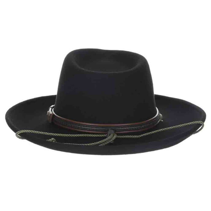 Four Seasons Wool Felt Safari Hat with Chin Cord - Scala Hats Safari Hat Scala Hats