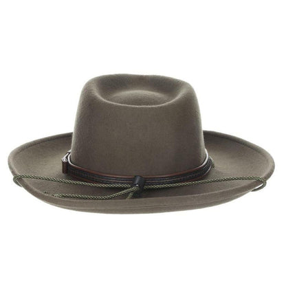 Four Seasons Wool Felt Safari Hat with Chin Cord - Scala Hats Safari Hat Scala Hats