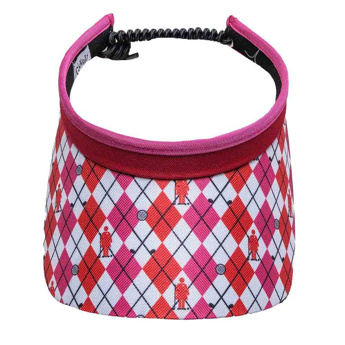 Golfin' Gal Golf Sun Visor with Coil Lace - GloveIt Visor Cap GloveIt WGD-V1 Pink
