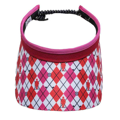 Golfin' Gal Golf Sun Visor with Coil Lace - GloveIt Visor Cap GloveIt WGD-V1 Pink
