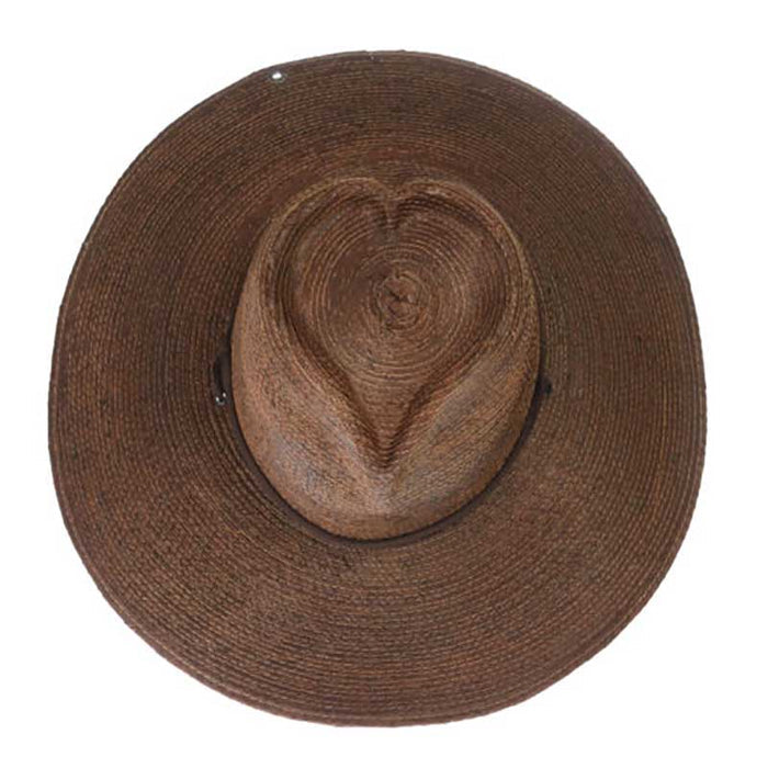 Have a Heart Palm Hat in Lustrous Pecan Brown - Peter Grimm Headwear Safari Hat Peter Grimm