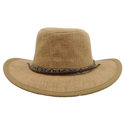 Hemp Outback Hat with Chin Cord - Dorfman Hats Safari Hat Dorfman Hat Co.