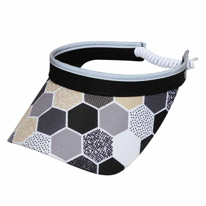 Hexy Golf Sun Visor with Coil Lace - GloveIt® Golf Hats Visor Cap GloveIt V273 Black / White