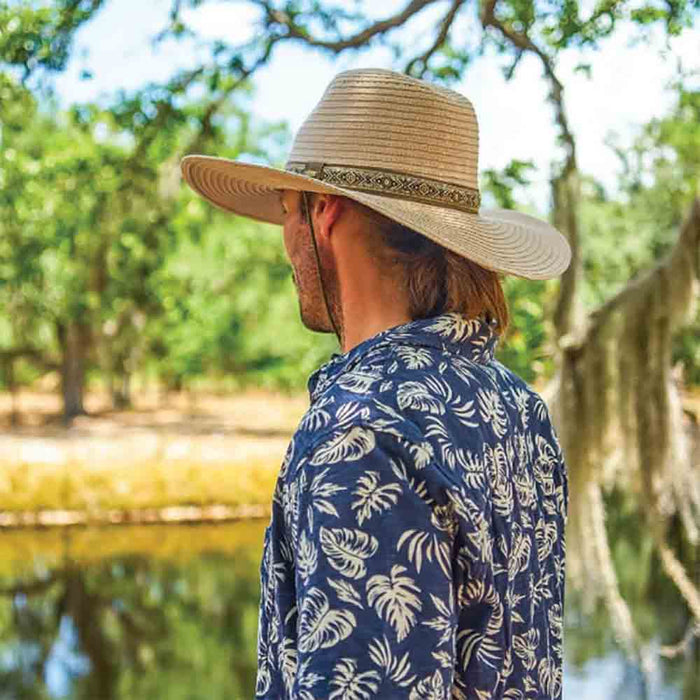 High Country Tribal Band Wide Brim Fabric Hat - Scala Hats Safari Hat Scala Hats