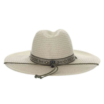 High Country Tribal Band Wide Brim Fabric Hat - Scala Hats Safari Hat Scala Hats
