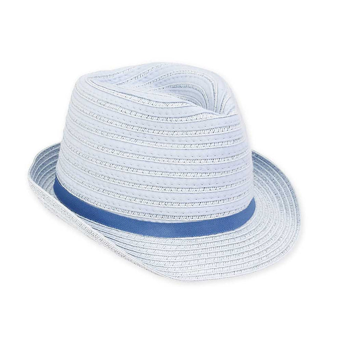 Infant Size Tiny Blue Fedora Hat - Sunny Dayz™ Hats Fedora Hat Sun N Sand Hats