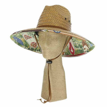 Island Palm Large Brim Lifeguard Beach Hat - DPC Outdoor Hats Lifeguard Hat Scala Hats