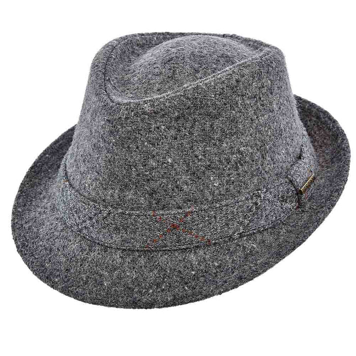 Italian Wool Fedora Hat with Plaid Band - Stetson Hats Fedora Hat Stetson Hats