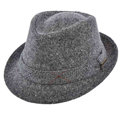 Italian Wool Fedora Hat with Plaid Band - Stetson Hats Fedora Hat Stetson Hats