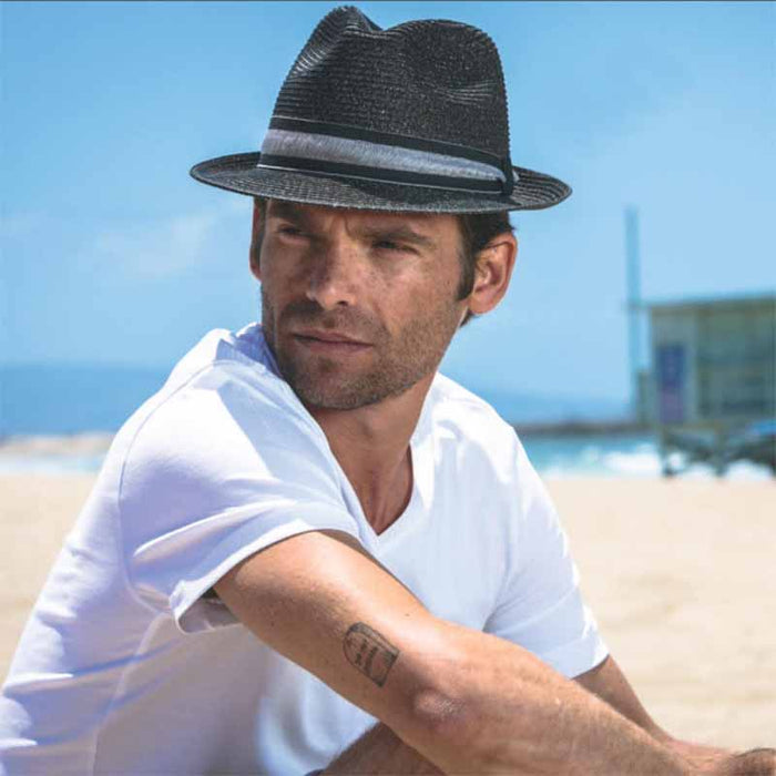 Jericho Fedora Hat with Faux Feather Band - Brooklyn Hat Co Fedora Hat Brooklyn Hat