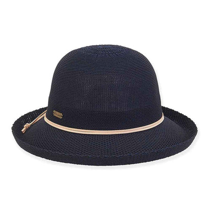 Knit Up Brim Hat for Women - Sun 'N' Sand Hats Kettle Brim Hat Sun N Sand Hats HH2718C Navy OS (58 cm)