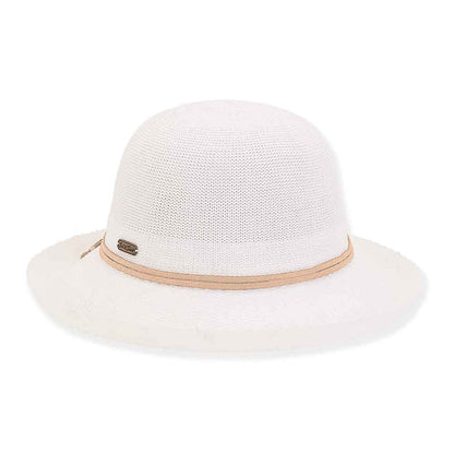 Knit Up Brim Hat for Women - Sun 'N' Sand Hats Kettle Brim Hat Sun N Sand Hats HH2718A White OS (58 cm)