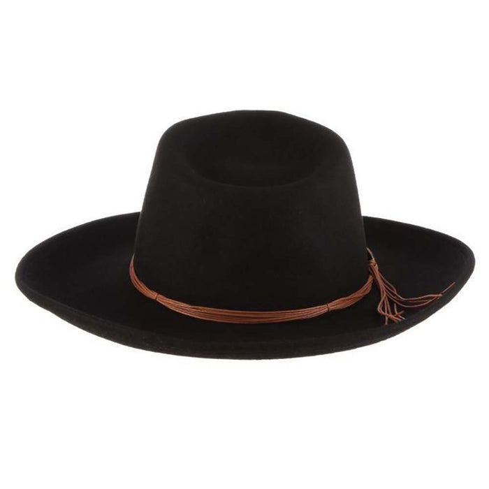 Large Curled Brim Wool Felt Rancher Safari - Scala Hats Safari Hat Scala Hats