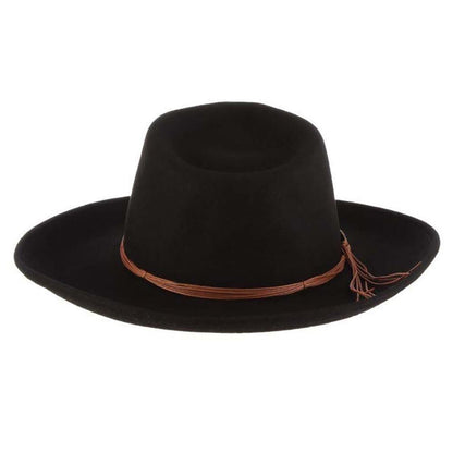 Large Curled Brim Wool Felt Rancher Safari - Scala Hats Safari Hat Scala Hats