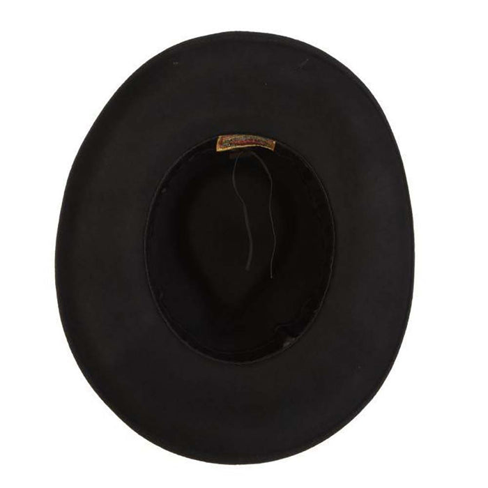 Large Curled Brim Wool Felt Rancher Safari - Scala Hats Safari Hat Scala Hats