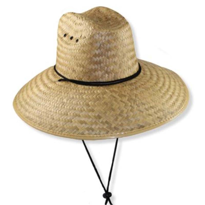 Large Size Straw Lifeguard Hat - JSA Sun Hats Lifeguard Hat Jeanne Simmons Accessories JS1715L Natural Large (59 cm)