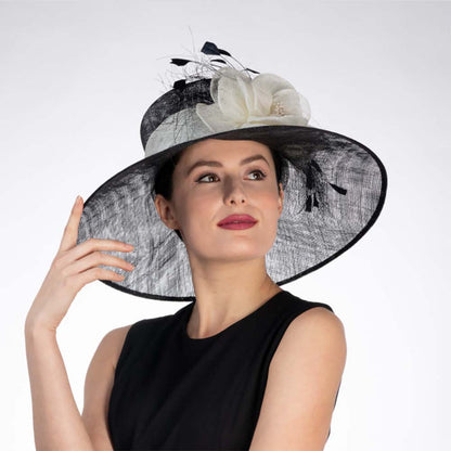 Large Size Wide Downturned Brim Sinamay Dress Hat - KaKyCO Dress Hat KaKyCO