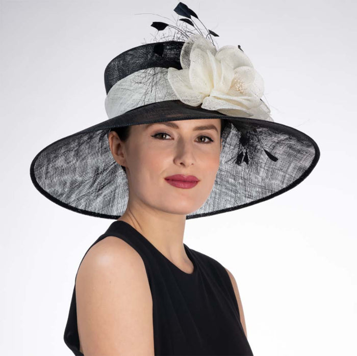 Large Size Wide Downturned Brim Sinamay Dress Hat - KaKyCO Dress Hat KaKyCO
