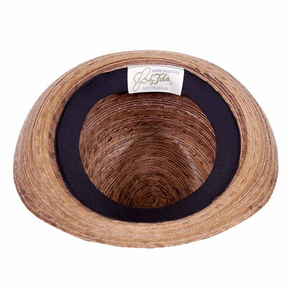 Memphis Burnt Palm Leaf Fedora Hat - Tula Hats Fedora Hat Tula Hats