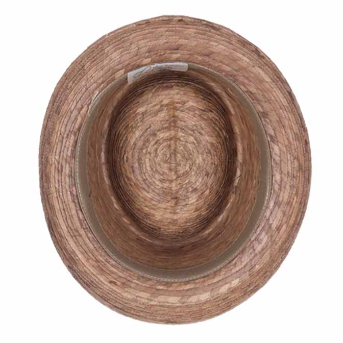 Memphis Burnt Palm Leaf Fedora Hat - Tula Hats Fedora Hat Tula Hats