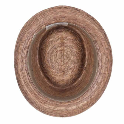 Memphis Burnt Palm Leaf Fedora Hat - Tula Hats Fedora Hat Tula Hats
