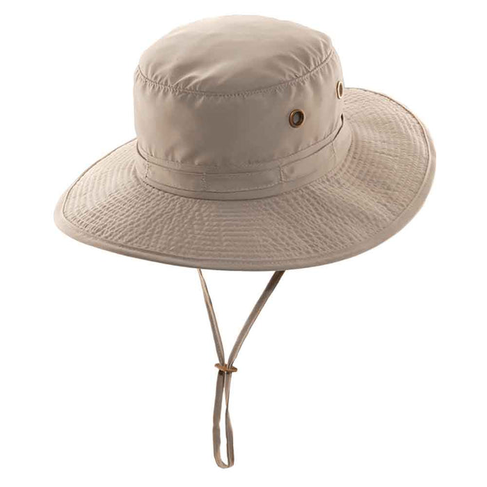 Microfiber Boonie with Chin Strap - DPC Global Hats Bucket Hat Dorfman Hat Co. MC241-KHm Khaki Medium (57 cm)