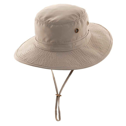 Microfiber Boonie with Chin Strap - DPC Global Hats Bucket Hat Dorfman Hat Co. MC241-KHm Khaki Medium (57 cm)