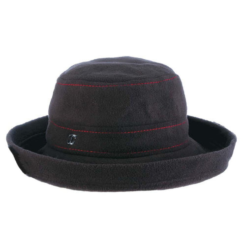 Microfleece Up Brim Winter Breton - John Callanan Hats Kettle Brim Hat Callanan Hats LV429 Black Medium (57 cm)
