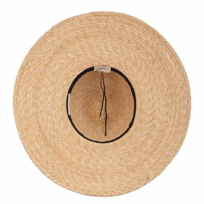 Milan Braid Wheat Straw Hat with Flower and Feathers - Callanan Hats Wide Brim Hat Callanan Hats